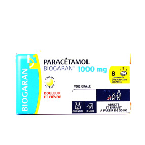 Biogaran Paracétamol 1000 mg 8 comprimés effervescents sécables