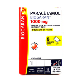 Biogaran Paracétamol 1000 mg 8 sachets