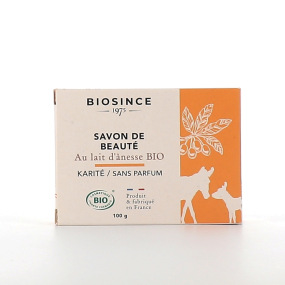Biosince Savon de Beauté au Lait d'Ânesse Bio sans parfum 100 g