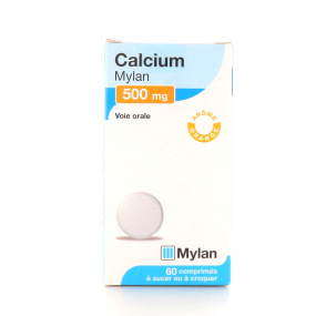 Calcium 500 mg Mylan Comprimés à sucer ou à croquer