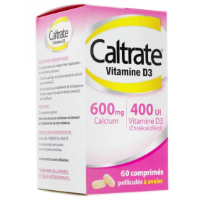 Caltrate Vitamine D3 600mg / 400UI Comprimés