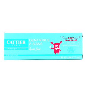 Cattier Dentifrice Bio 2-6 ans Goût Framboise