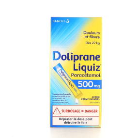 Doliprane Liquiz 500 mg 12 sticks