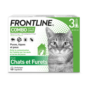Frontline Combo Chat 3 et 6 pipettes