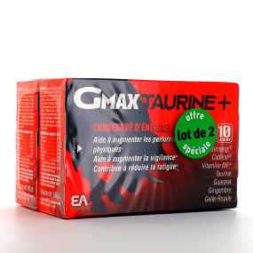 GMAX Taurine+ Concentré d'énergie Offre Spéciale Lot de 2