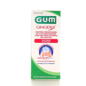 Gum Gingidex Bain de bouche 0,12 % Traitement d'Attaque