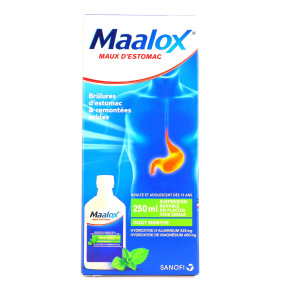 Maalox maux d'estomac suspension buvable menthe