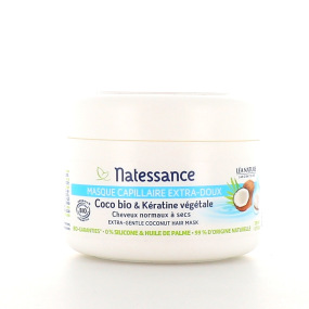 Natessance Masque capillaire extra-doux Coco Bio & kératine végétale