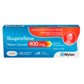 Mylan Ibuprofène 400 mg - 12 comprimés
