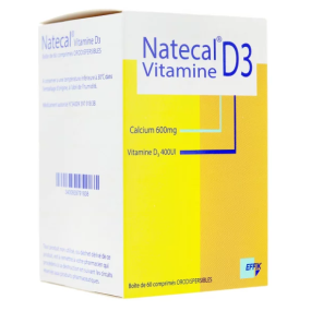 Natecal Vitamine D3 600mg / 400UI 60 Comprimés