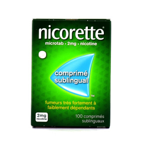 Nicorette Microtab 2 mg 100 comprimés nature
