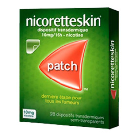 Nicoretteskin 10mg/16h nicotine patchs transdermiques