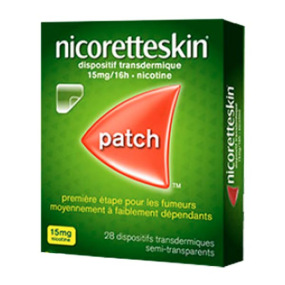NicoretteSkin 15 mg/16h nicotine patchs transdermiques