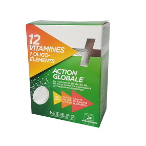 Nutrisanté Stévia 12 Vitamines + 7 Oligo-Éléments Energie globale 24 comprimés