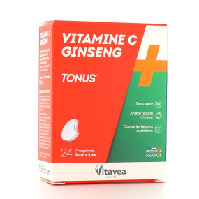 Nutrisanté Tonus Vitamine C Ginseng 24 comprimés