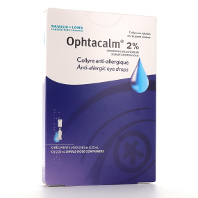 Ophtacalm 2% Collyre Anti-allergique 10 unidoses