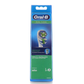 Oral B Dual Clean Brossettes De Rechange x3