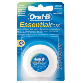 Oral B Essential Floss Fil dentaire Ciré 50 m
