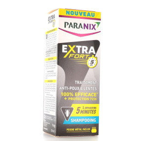 Paranix Extra Fort 5 Minutes Shampooing Anti-Poux et Lentes