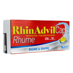 Rhinadvil Caps Rhume & Grippe 16 capsules