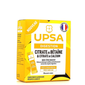 UPSA Digestion Citrate de Bétaïne & Citrate de Calcium 10 sticks