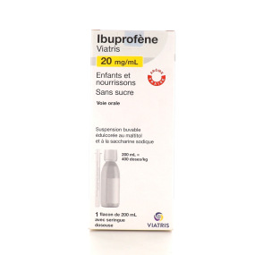 Viatris Ibuprofène 20mg/ml suspension buvable
