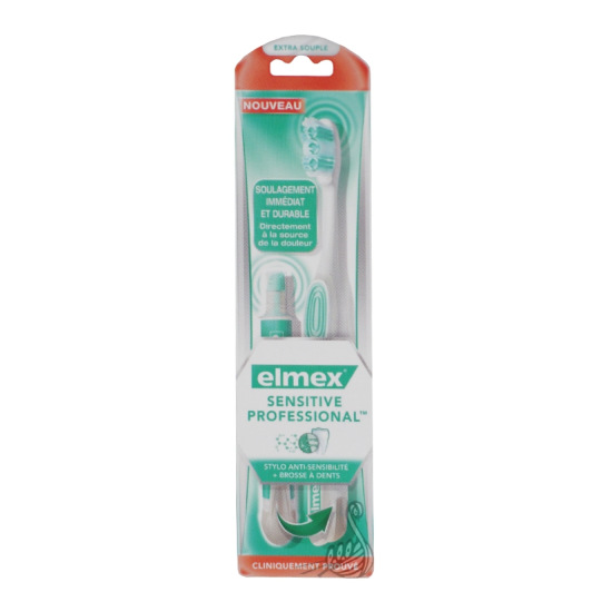 ELMEX Sensitive professional Brosse à dents + Stylo anti-sensibilité