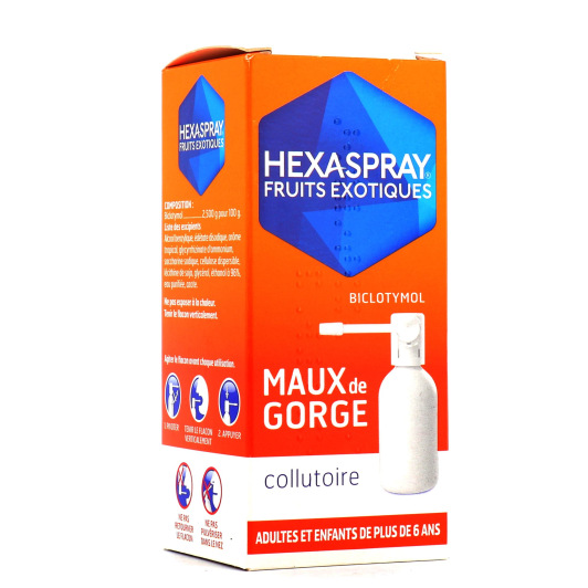 Hexaspray Fruits Exotiques Collutoire Biclotymol 30g