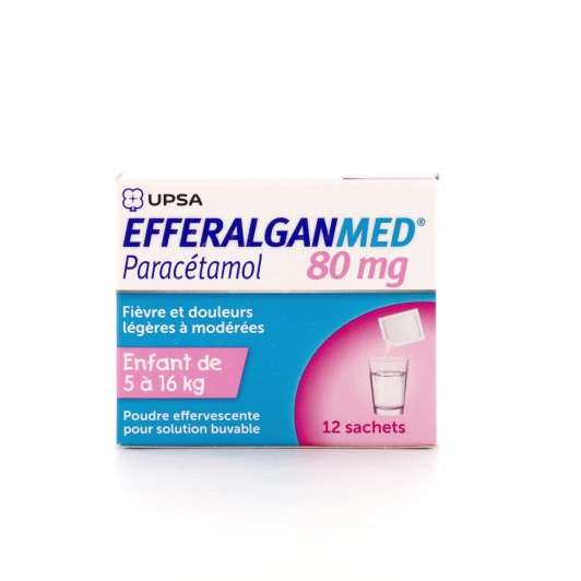 Efferalgan Med Pédiatrique 80 mg - 12 sachets