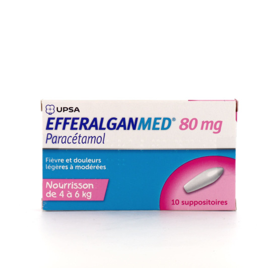 EfferalganMed 80 mg 10 suppositoires