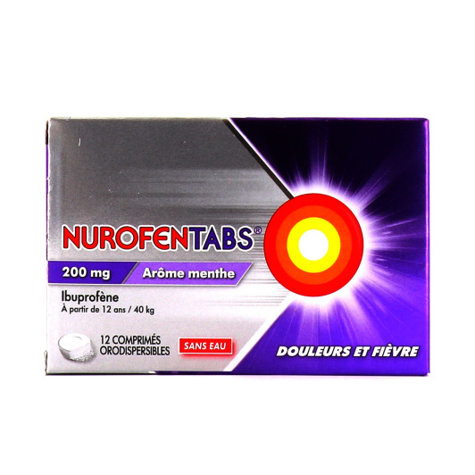 NurofenTabs Ibuprofène 200 mg 12 comprimés orodispersibles