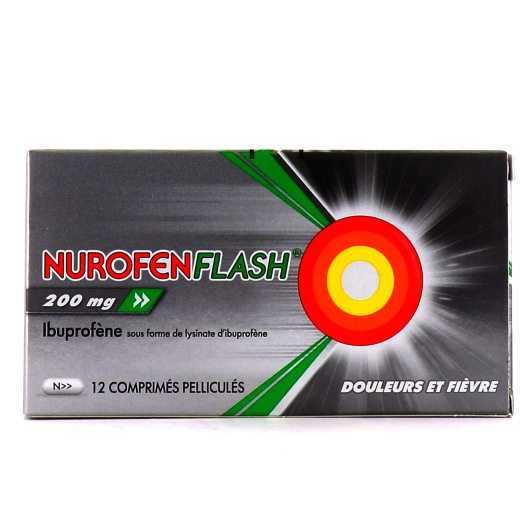 NurofenFlash Ibuprofène 200 mg ou 400 mg 12 comprimés