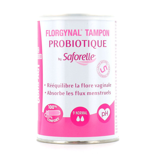 Saforelle Florgynal Tampon Probiotique Normal Applicateur Compact x9