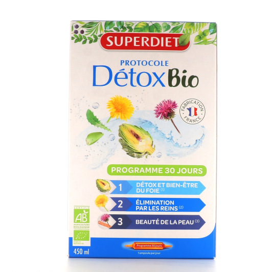 Super Diet Protocole Détox Bio 30 ampoules