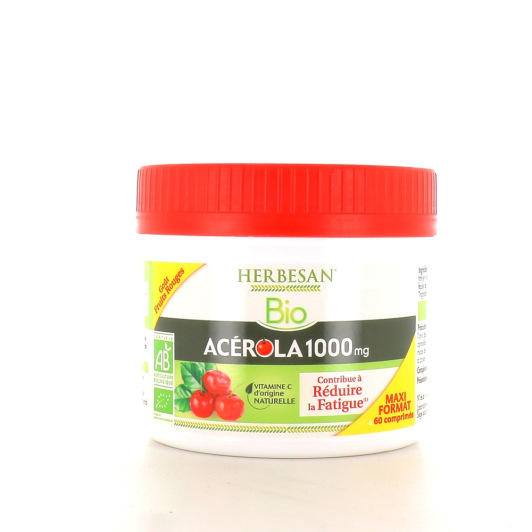 Herbesan Acerola 1000 Bio Goût Fruits Rouges