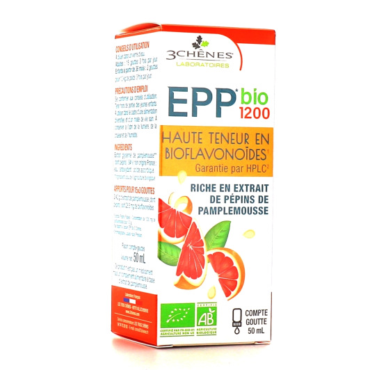 3 Chênes EPP 1200 Bio Extraits de pépins de pamplemousse
