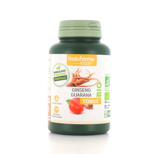 Nat & Form Tonus Bio Ginseng Guarana 200 gélules