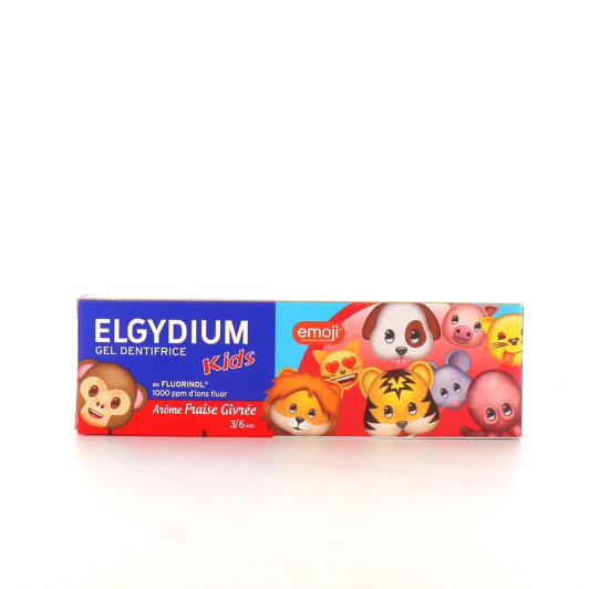 Elgydium Kids Emoji Dentifrice 3-6 ans Fraise Givrée