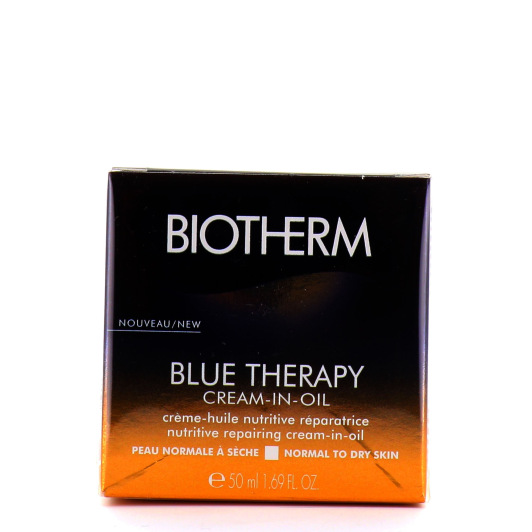 Blue therapy cream in oil