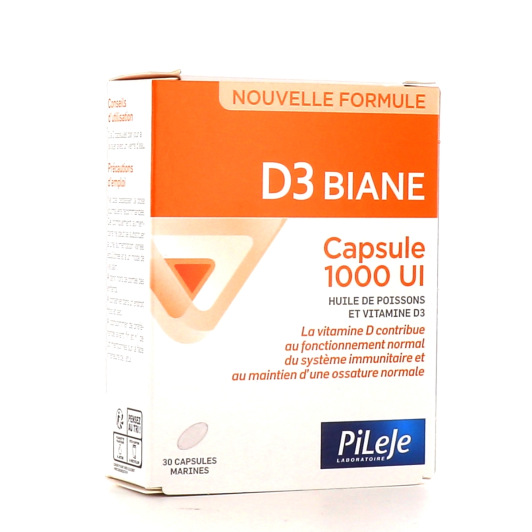Pileje D3 Biane 30 capsules 1000UI