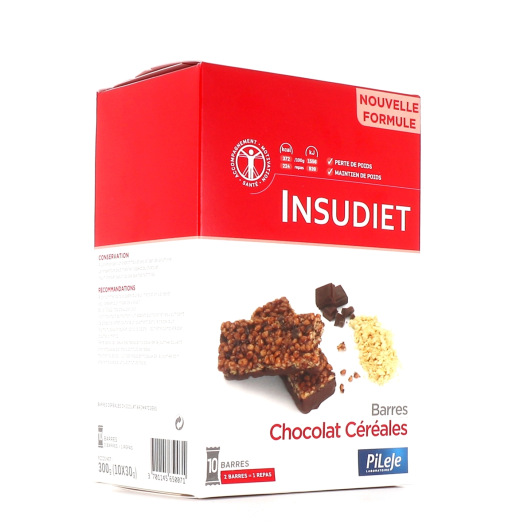 Insudiet Barre Chocolat Céréales x10