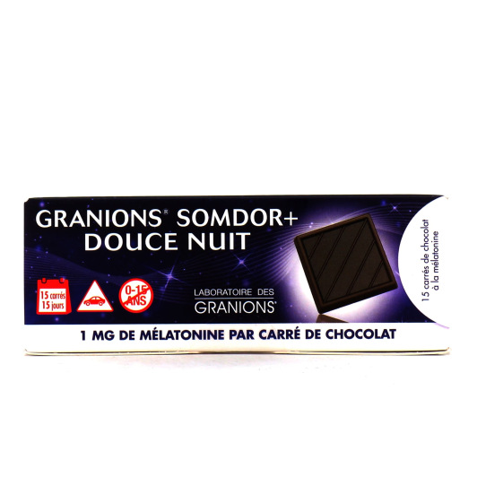 Granions Somdor+ douce nuit 15 carrés de chocolat