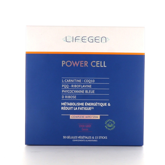Biocyte Lifegen Power Cell Métabolisme Energétique 30 gélules + 15 sticks