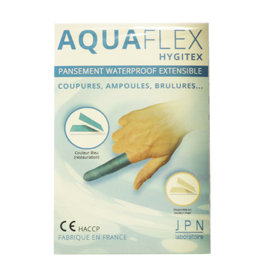 Aquaflex Hygitex Pansement Waterproof Extensible Bleu 30x6cm