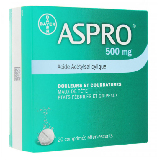 Aspro 500 mg Comprimés effervescents