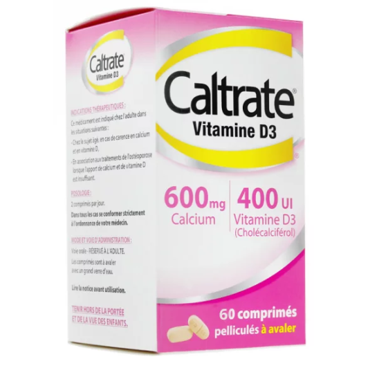 Caltrate Vitamine D3 600mg / 400UI Comprimés