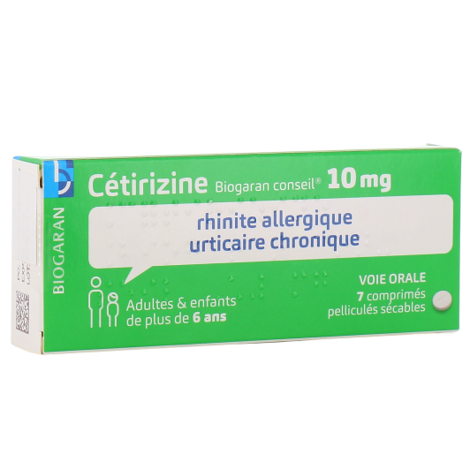 Cetirizine 10 mg 7 comprimés