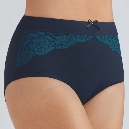Culotte taille haute Lilly marine turquoise