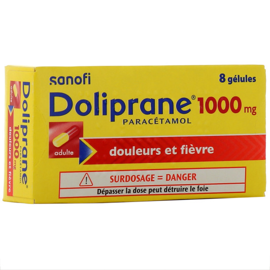 Pharmacie Gelize - Médicament Doliprane 1000 Mg Comprimés Effervescents  Sécables T/8 - Paracétamol - SOUMOULOU