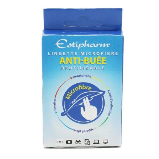 Estipharm Lingette Microfibre Anti-Buée Réutilisable